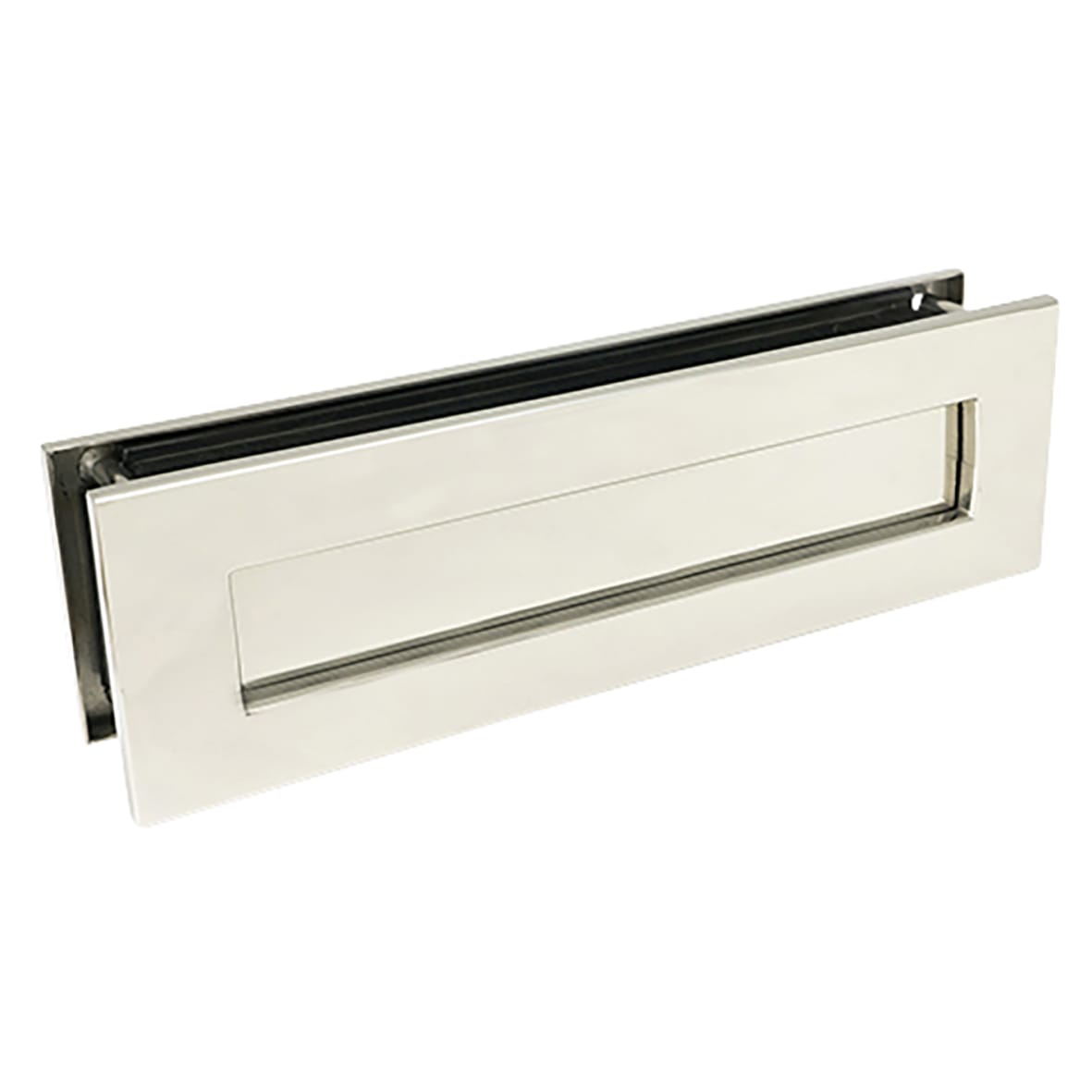 Traditional Letter Plate - 315 x 92mm - Door Thickness 42-72mm - Polished Stainless 206986P