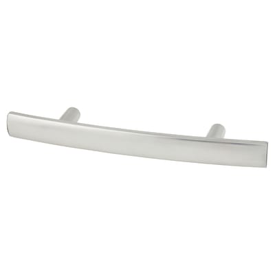 14mm Curved T-Bar Cabinet Pull Handle - 128mm Centres - Satin Chrome