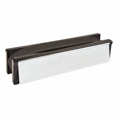 Intumescent Economy Letter Plate - Fire Rated - 304 x 70mm - Polished Chrome Cover