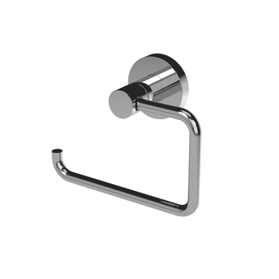 Style Round Hook Toilet Roll Holder - 80 x 130 x 50mm - Polished Chrome