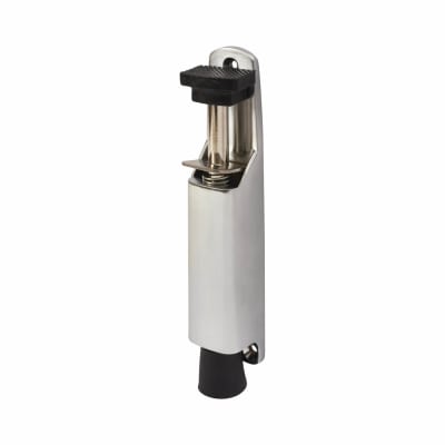 Foot Operated Door Holder - 180mm Closed Height - Satin Chrome