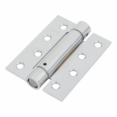 Adjustable Self Closing Fire Door Spring Hinge - 102 x 76 x 3mm - Polished Chrome - Pack of 3