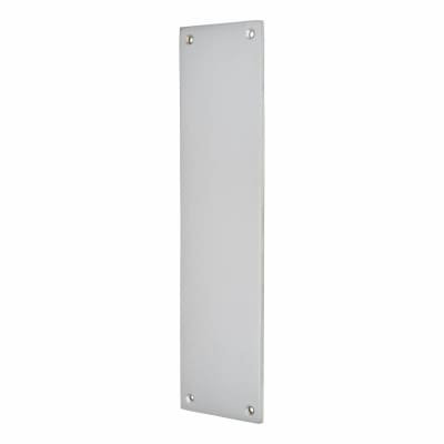Solid Brass Plain Finger Plate - 305 x 70 x 6mm - Satin Chrome
