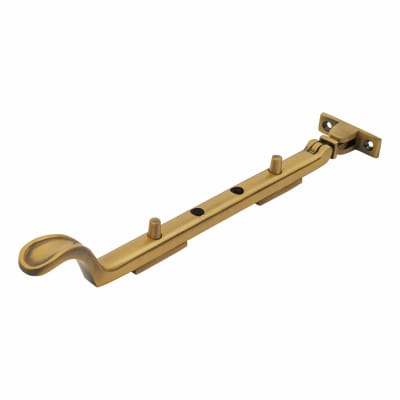 Marcus Spoon End Casement Window Stay - 10"/250mm Length - Antique Brass