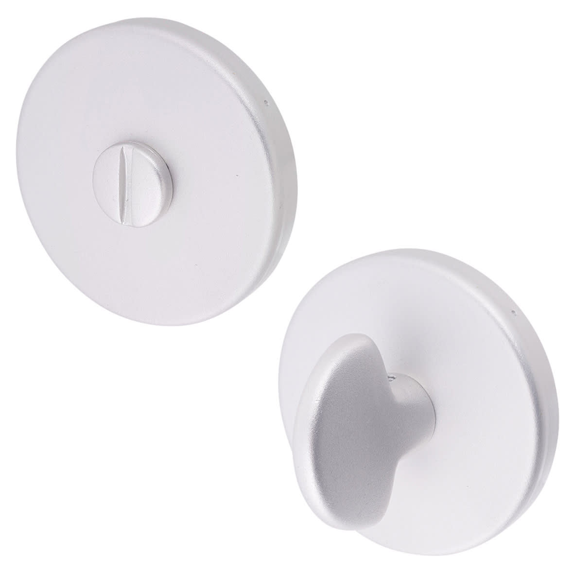Easy Click Bathroom Turn & Release - 52mm Diameter - Satin Aluminium