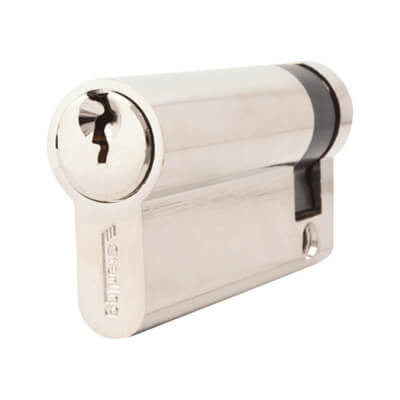 5 Pin 61mm Euro Single Cylinder - 50 + 11mm - Polished Nickel - Keyed to Differ