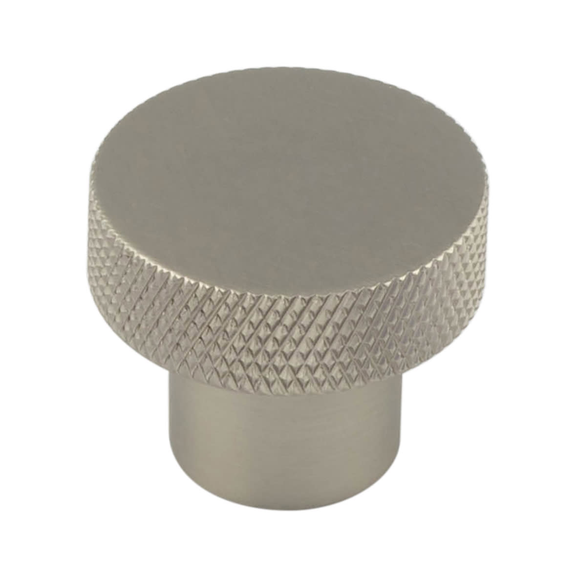 Wenlock Knurled Round Cabinet Knob - 30mm Diameter - Satin Nickel