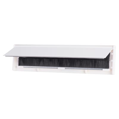 Internal Letter Box Draught Seal With Flap - 292 x 75mm - White