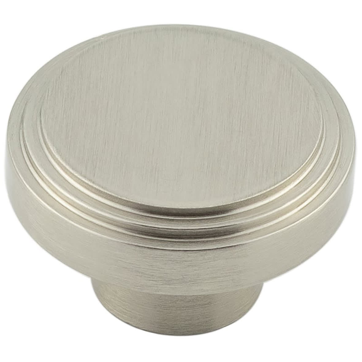 Cropley Stepped Round Cabinet Knob - 40mm Diameter - Satin Nickel