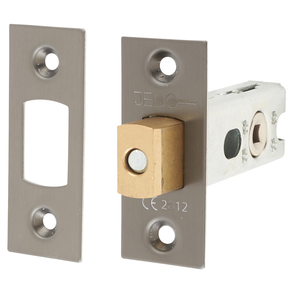 5mm Heavy Duty Bolt Through Tubular Bathroom Deadbolt - 64mm Case - 44mm Backset - Square - Dark Bronze
