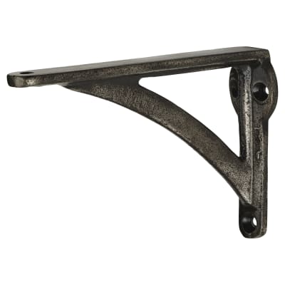 Curved Shelf Bracket - 110 x 80mm - Pewter Effect