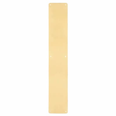 Solid Brass Plain Finger Plate - 600 x 100 x 1.5mm - Polished