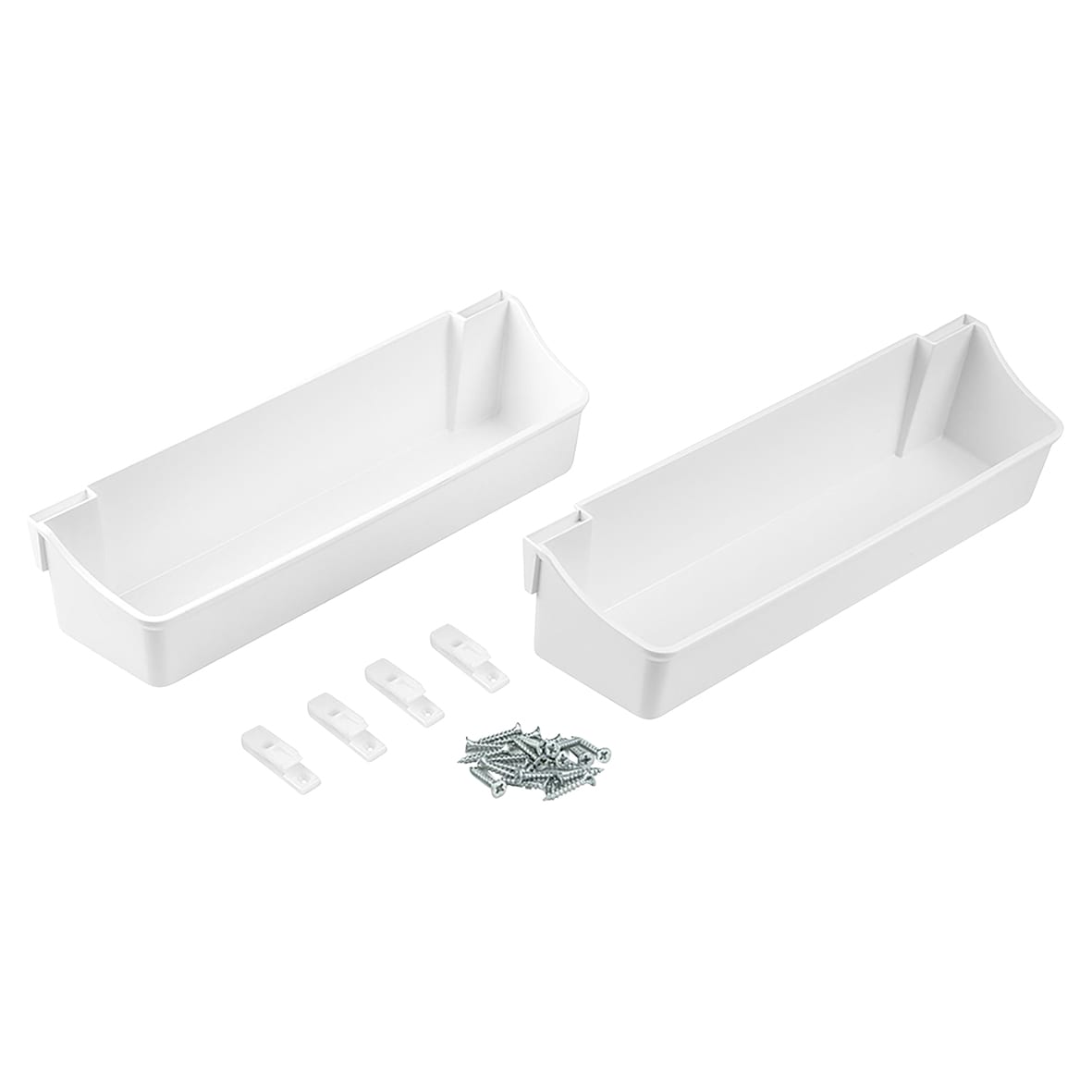 Supra Auxiliary Tray Kit - 350mm Length - White - Pack of 2