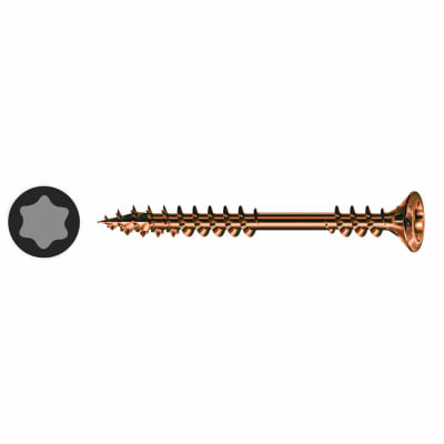 T-Star Plus Facade Torx Countersunk Wood Screws - 4.5 x 60mm - Antique A2 Steel - Pack of 100