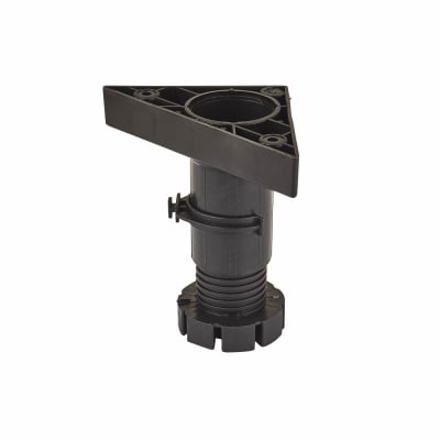 Triangular Adjustable Cabinet Furniture Plinth Legs - 100-160mm - Black - Pack of 4