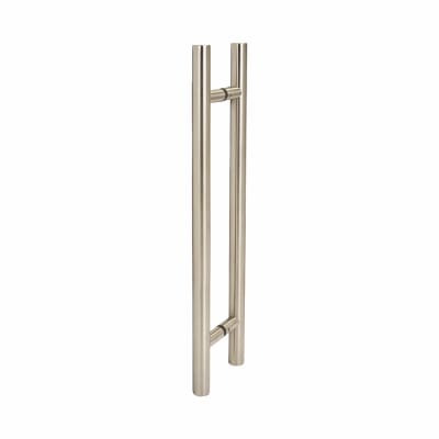 Satin Stainless Steel 30mm T-Bar Door Pull Handles - Back to Back - 450mm Centres