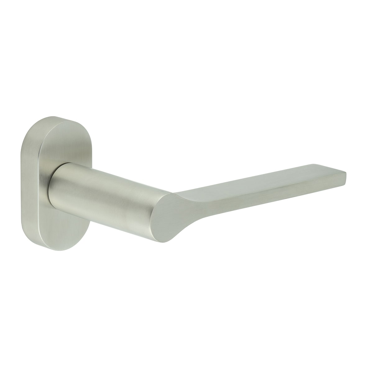 Satin Stainless Steel uPVC Multipoint Door Handles on Oval Rose - CR-105 Range