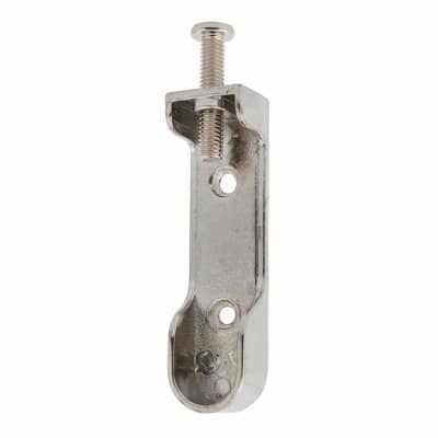 30 x 15mm Hanging Rail End Socket with Bolt Through Shelf Fixing - Pol Chrome - Pack of 2