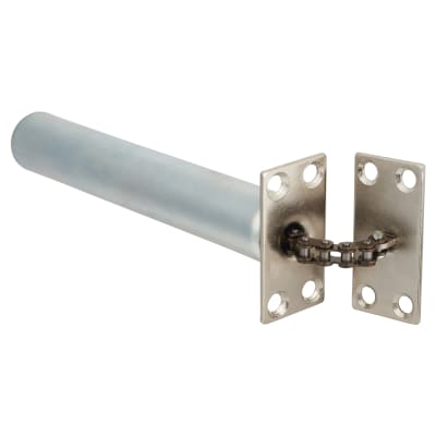 Concealed Chain Door Closer - Square Plate - Polished Chrome