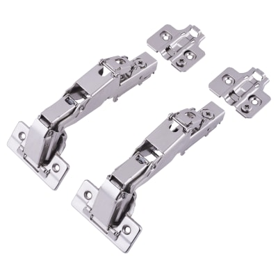 Clip-On Cabinet Hinge - 165° - Soft Close - Inset - Chrome Plated