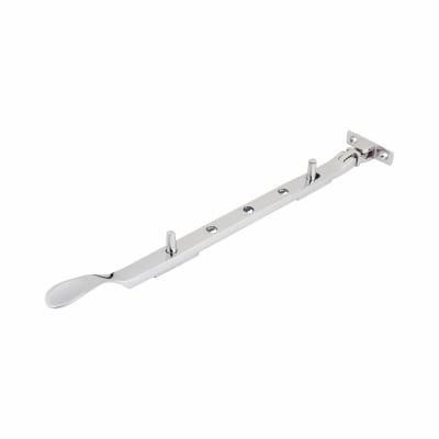 Cast Victorian Casement Window Stay - 12"/300mm Length - Polished Chrome