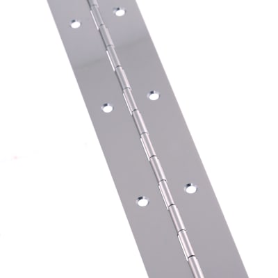 Steel Continuous Piano Hinge - 1850 x 38 x 0.7mm - Nickel Plated