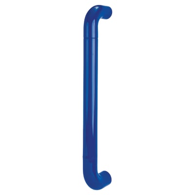 Cobalt Blue Nylon D-Bar Door Pull Handle - Bolt Fix - 425mm c/c