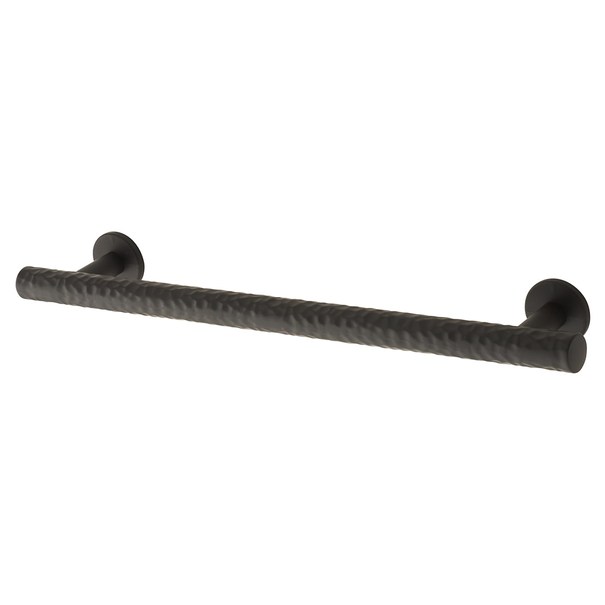 Kendal 10.5mm Hammered T-Bar Cabinet Pull Handle - 160mm Centres - Matt Black