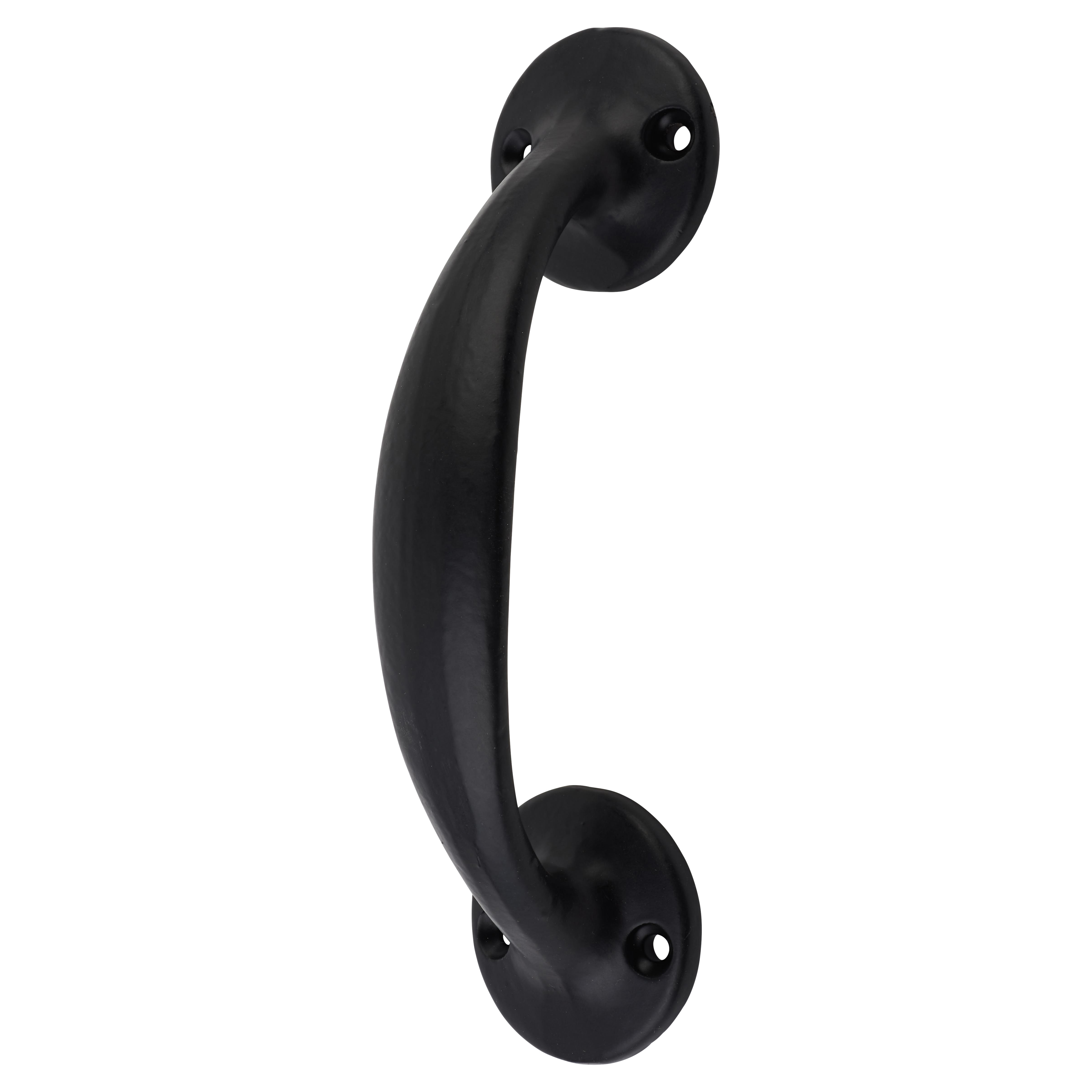 Black Iron Victorian Bow Door Pull Handle - Screw Fix - 152 x 37mm