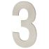 100mm Concealed Screw Fix Door Numeral - 3 - Satin Stainless Steel 169411P