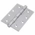 Performance Brass Ball Bearing Butt Door Hinge - 100 x 75 x 3mm - Satin Chrome - Pair 413441P