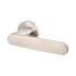 Satin Stainless Steel Door Handles on Round Rose - Parigi Range 658361P