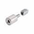 Bramah Rola Wooden Sash Window Stop - 19mm - Satin Chrome - 2 Body + 4 Inserts 318271P