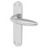 Polished/Satin Chrome Latch Door Handles - Florence Range - 182 x 39mm 219571P