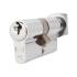 5 Pin 60mm Euro Thumbturn Cylinder - 30mm Turn + 30mm - Polished Chrome - Keyed to Differ 000491P