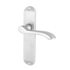 Satin Chrome Scroll Latch Door Handles - Ancona Range - 180 x 39mm 281491P