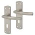 Satin Stainless Steel Arched Keyhole Lock Door Handles - 172 x 44mm 464932P