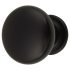 Domed Round Cabinet Knob - 28mm Diameter - Matt Black 006052P