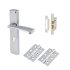 Satin/Polished Chrome 3 Lever Sashlock Door Handles Pack - Taranto Range 581552P