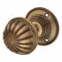 Antique Brass Fluted Mortice Door Knob - 65mm Rose Diameter 084952P