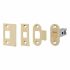 Contract Bolt Through Tubular Latch - 76mm Case - 56mm Backset - Radius/Square - Pol Brass 713162P