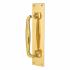 Polished Brass Brewery Offset Door Pull Handle on Plate - Screw Fix - 305 x 63mm 427992P
