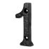 76mm Screw Fix Door Numeral - 1 - Antique Black Iron 524003P