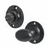 Oval Spline Thumbturn & Release - 40mm Diameter - Antique Black Iron 440013P