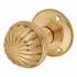 Polished Brass Fluted Mortice Door Knob - 65mm Rose Diameter 534113P