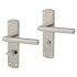 Polished Stainless Steel Mitred Bathroom Door Handles - 172 x 44mm 782613P