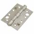 Security Ball Bearing Butt Door Hinge - 102 x 76 x 3mm - Satin Stainless Steel - Pair 965223P
