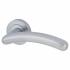 Satin Chrome Door Handles on Round Rose - Carina Range 637243P