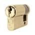 10 Pin 42mm Euro Single Cylinder - 32 + 10mm - Polished Brass - Master Keyed 437383P