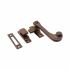 Solid Curl Mortice & Hook Plate Casement Window Fastener - Reversible - Antique Bronze 040983P